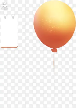 纯色背景橙色气球图片素材