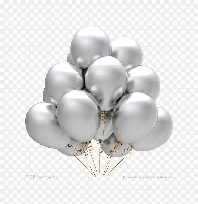 灰色漂浮气球