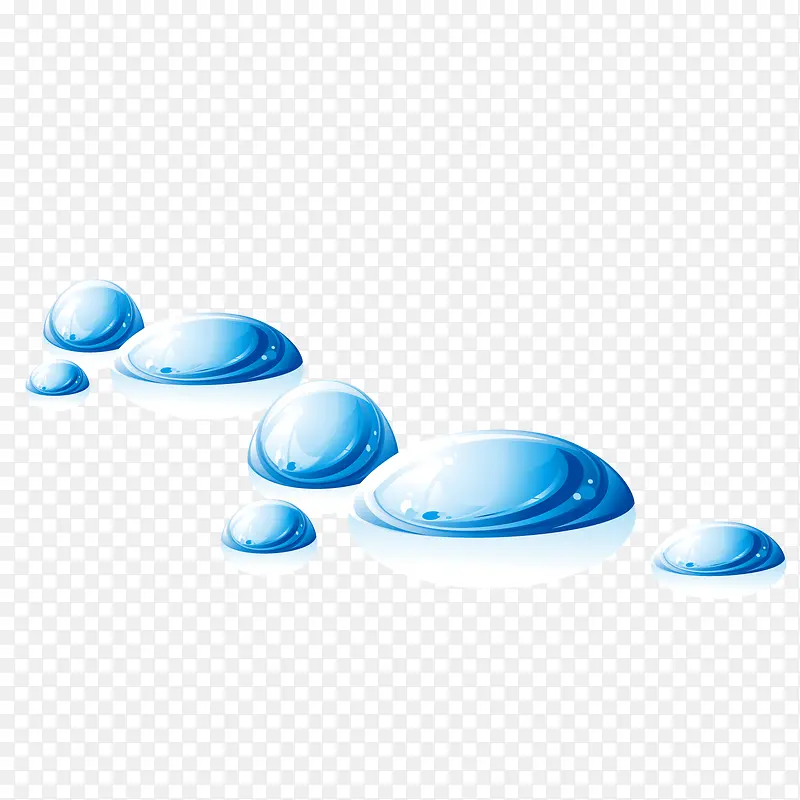蓝色环保装饰水滴