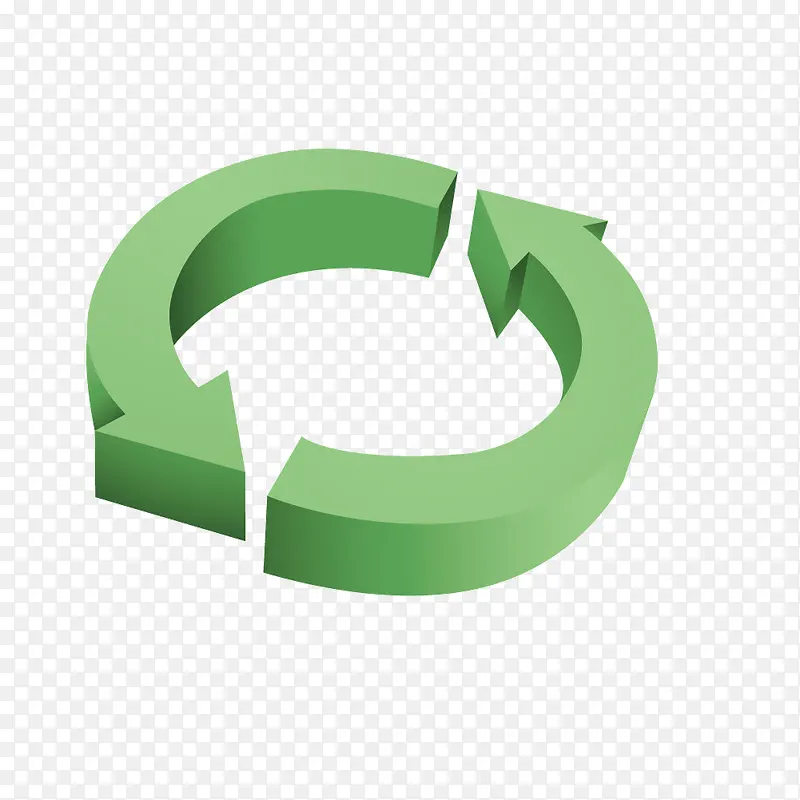 矢量绿色循环符号