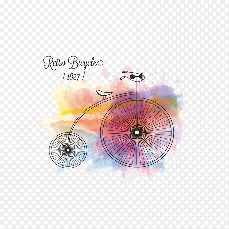 插画自行车