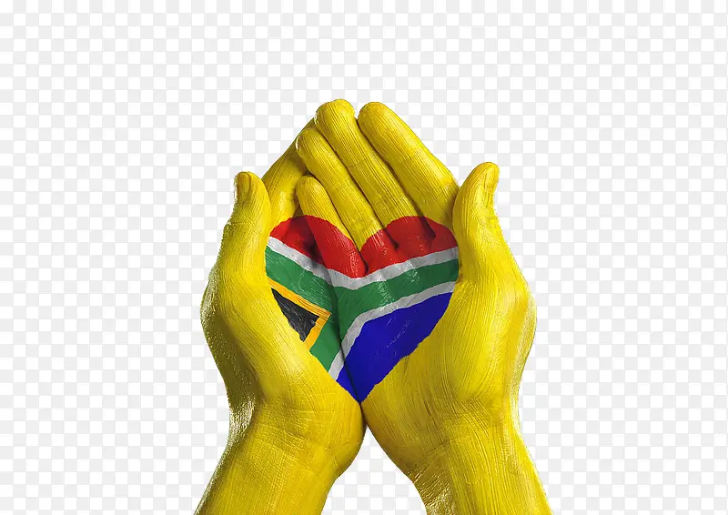 南非心形旗帜手绘