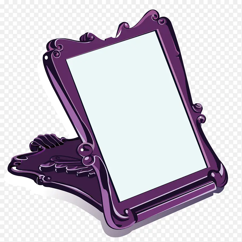 矢量紫色镜子