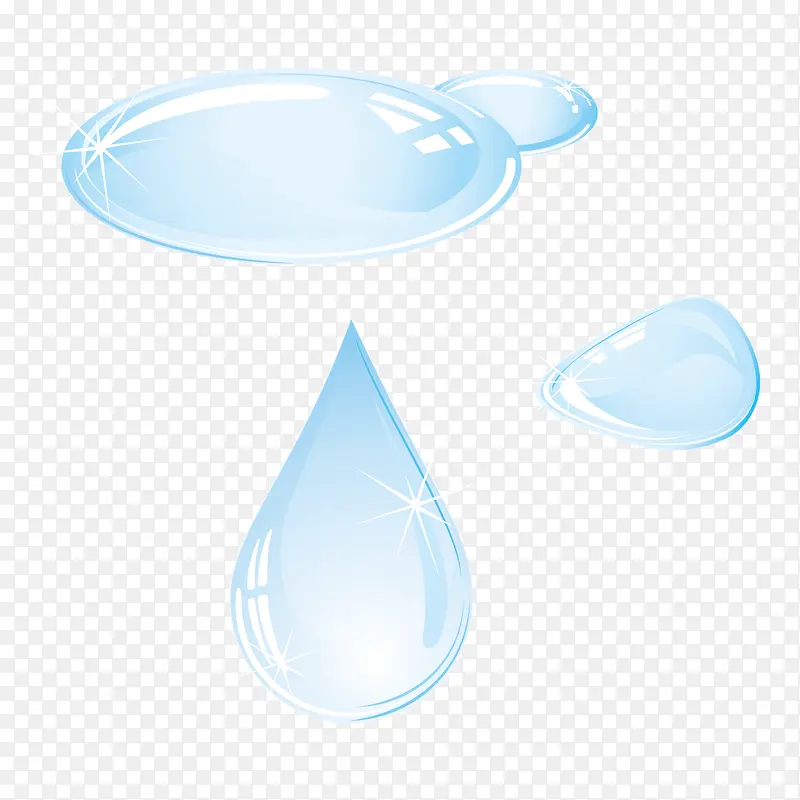 矢量水滴水珠静态水泡