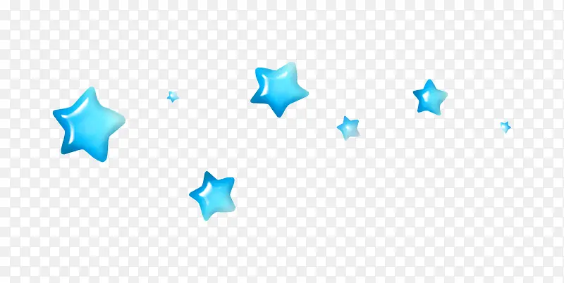 蓝色 星星 装饰  背景元素