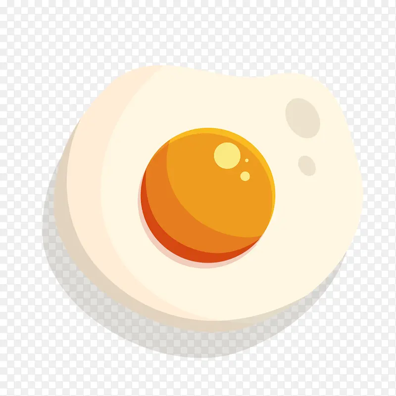 彩色圆弧煎蛋食物元素