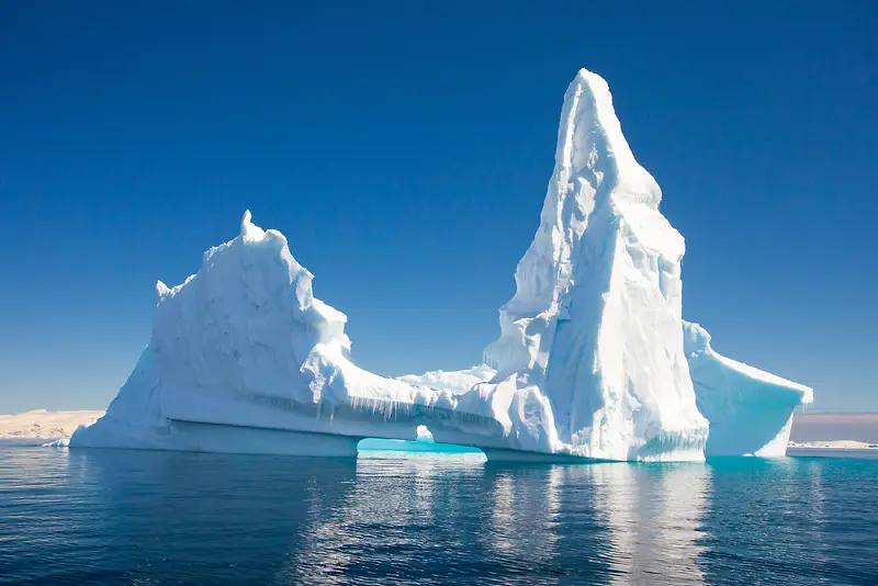 北极冰块冰山摄影图
