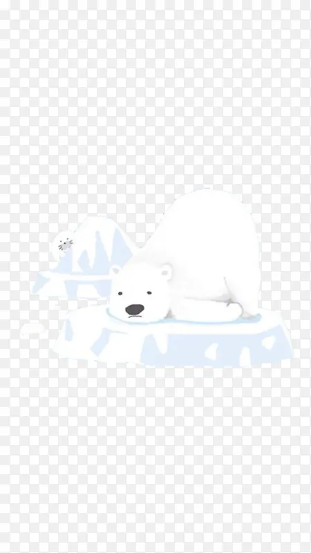 北极熊与冰山