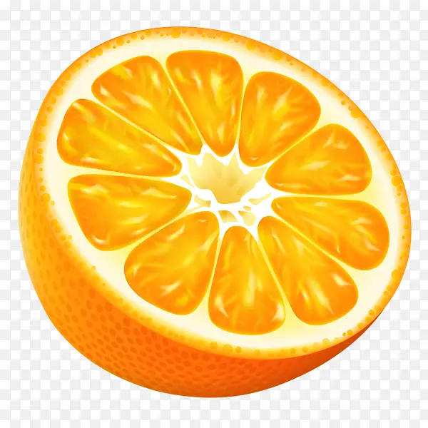 卡通半个橙子