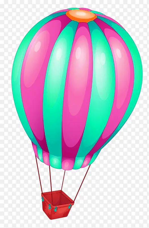彩色热气球插画
