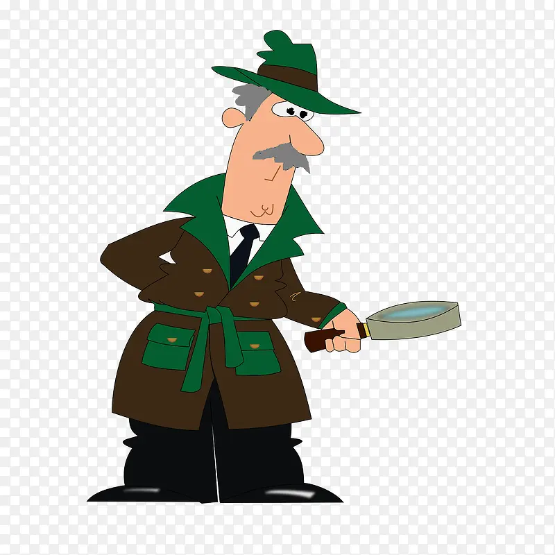 带绿帽子的侦探男