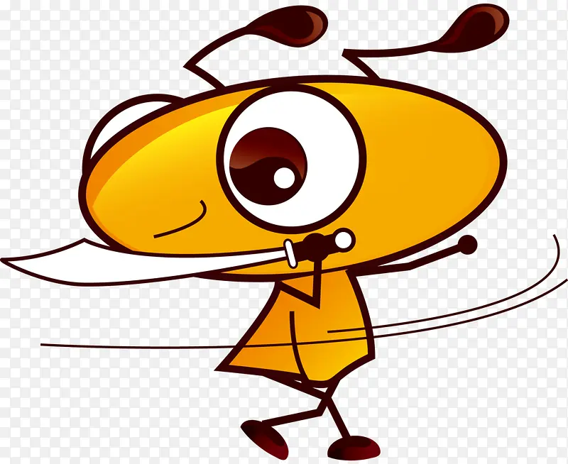 耍宝刀的黄色蚂蚁