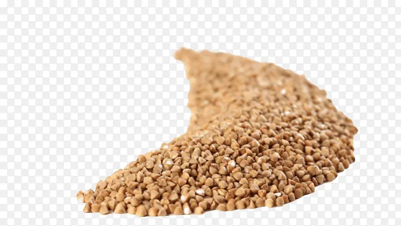 月牙形苦荞麦谷物粮食堆