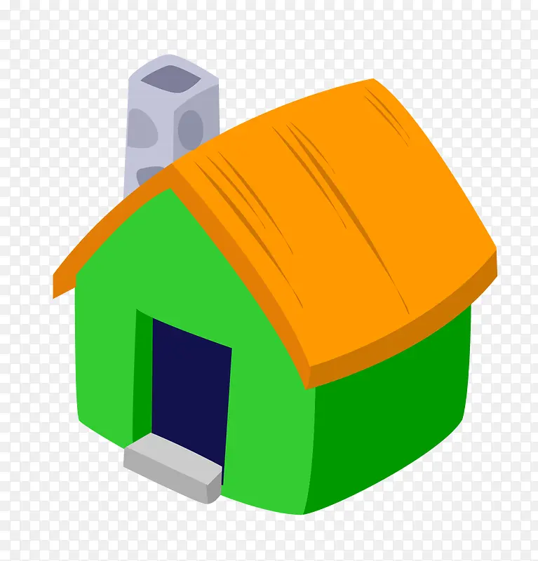 矢量卡通可爱型三角小房子