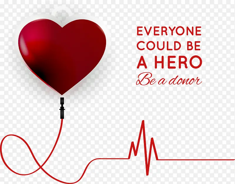 世界献血者日爱心公益海报