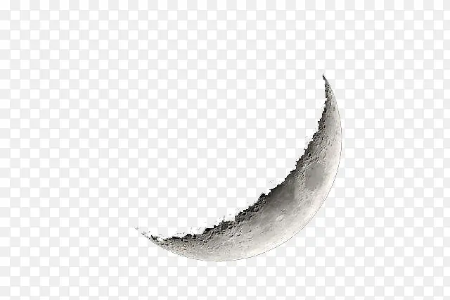 月牙形状的真实月球