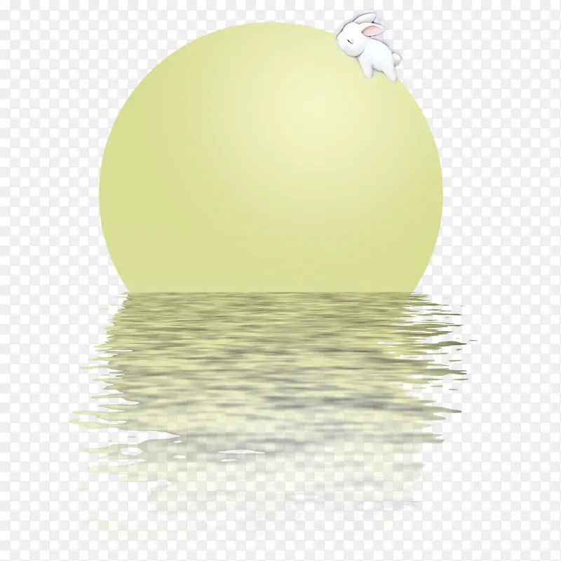 月兔和月亮手绘图