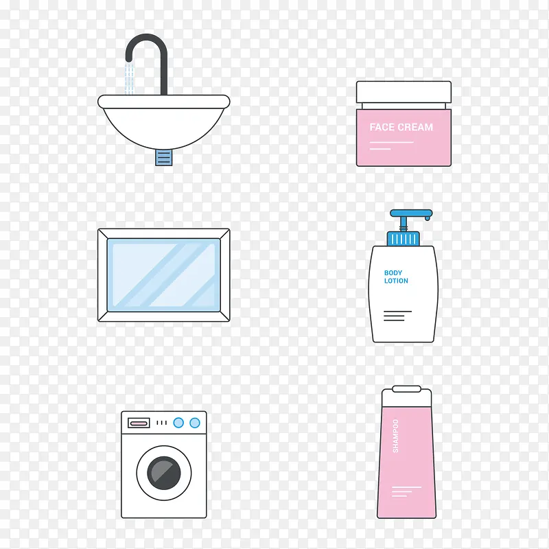 家用生活用品洗面奶洗衣机洗发露