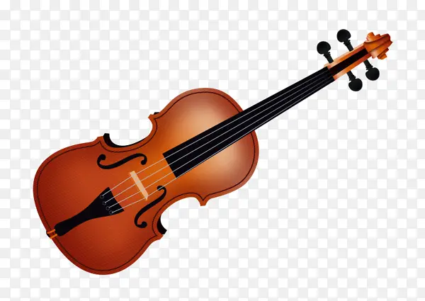 卡通高贵小提琴造型