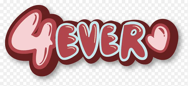 可爱的卡通“4EVERO”文字设计PNG图片素材下载_图片编号ygovdozy-免抠素材网