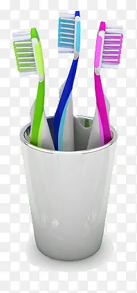 各种颜色的牙刷
