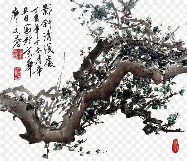 水墨梅花