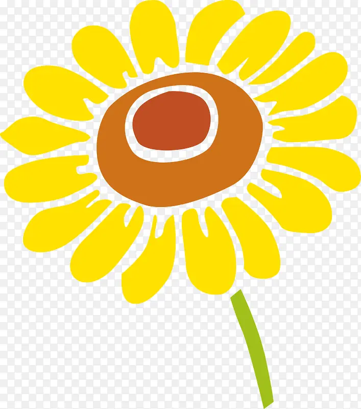 矢量向日葵花朵素材图