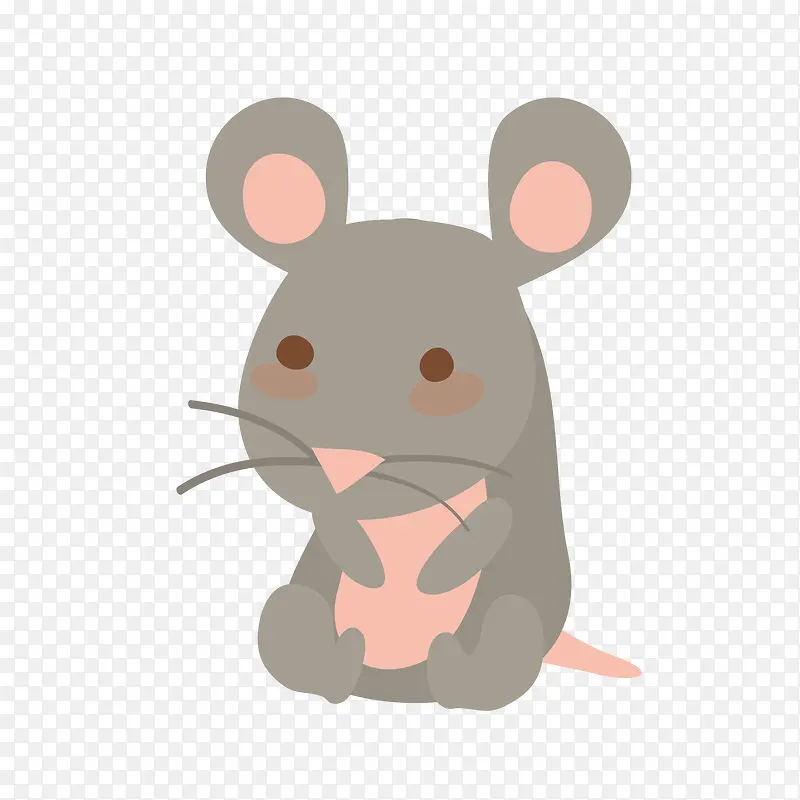 手绘可爱的小老鼠免抠素材