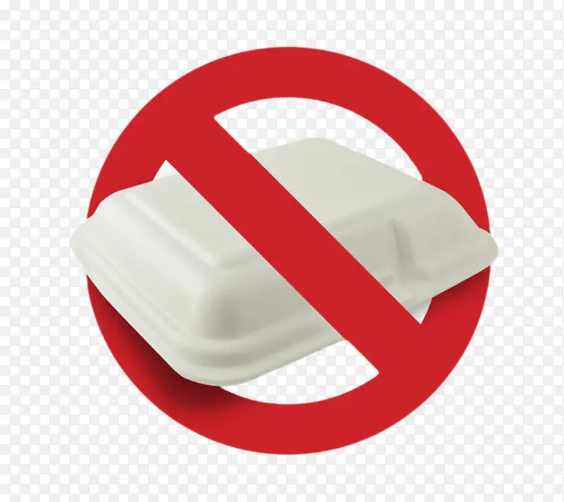 禁止使用一次性餐盒标志