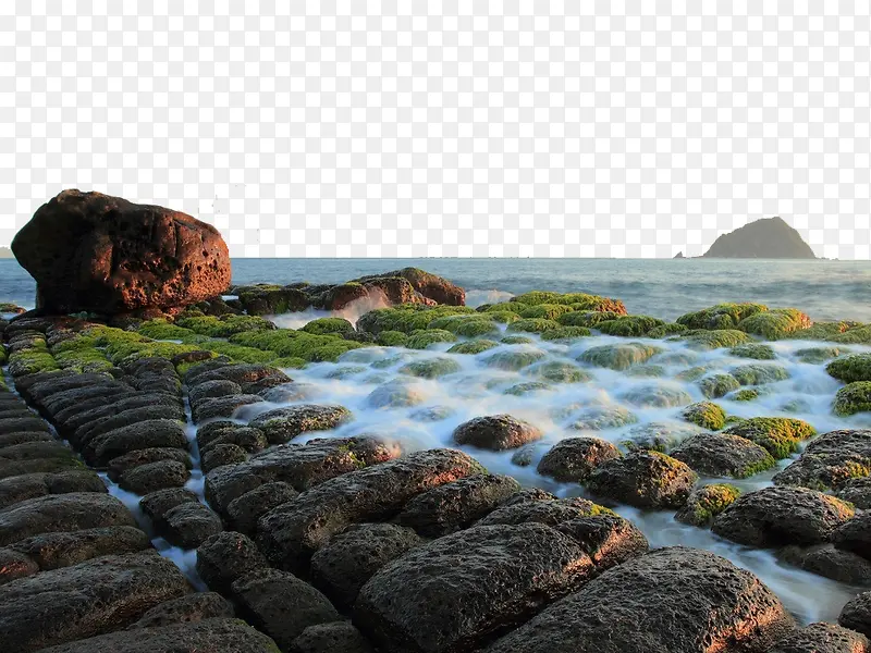 海边岩石自然风景摄影