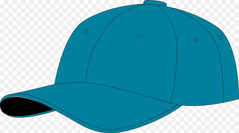 卡通蓝色棒球帽png图