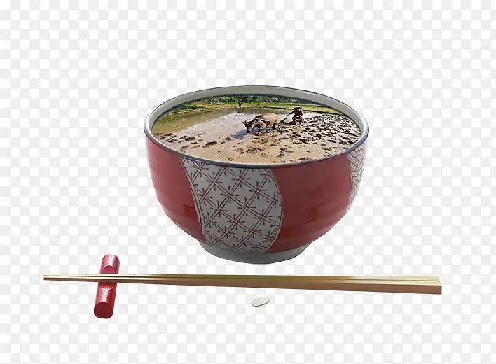 碗筷公益海报素材