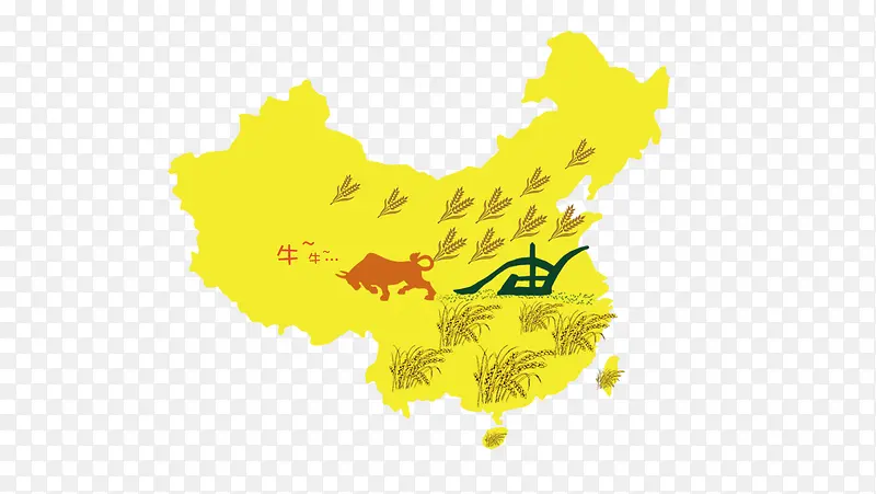 中国南北方水稻分布