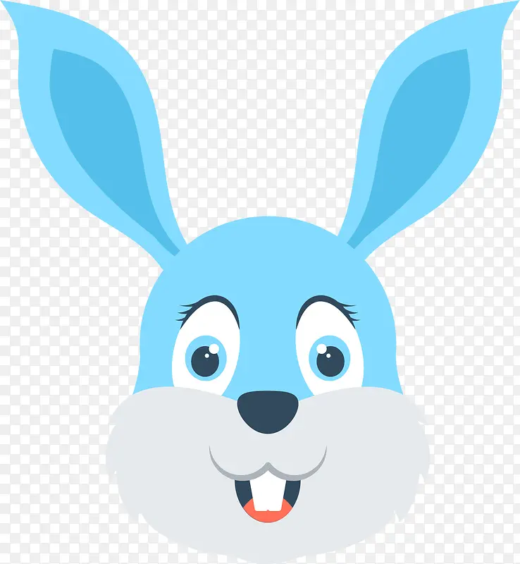 可爱蓝色兔子