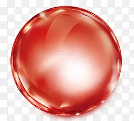 红色圆形玻璃球