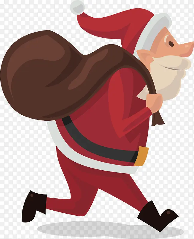 一路小跑的圣诞老人