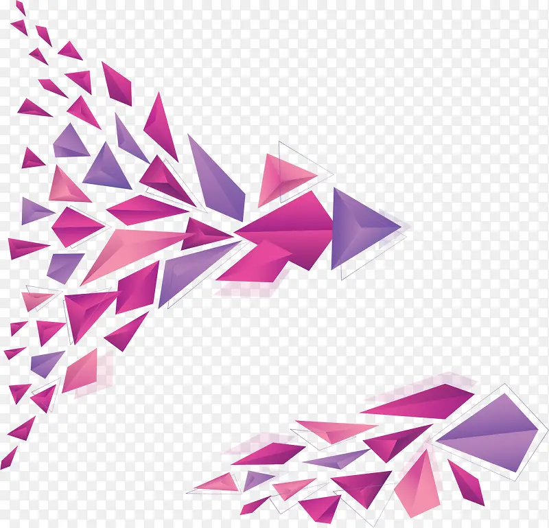 紫色几何三角花纹