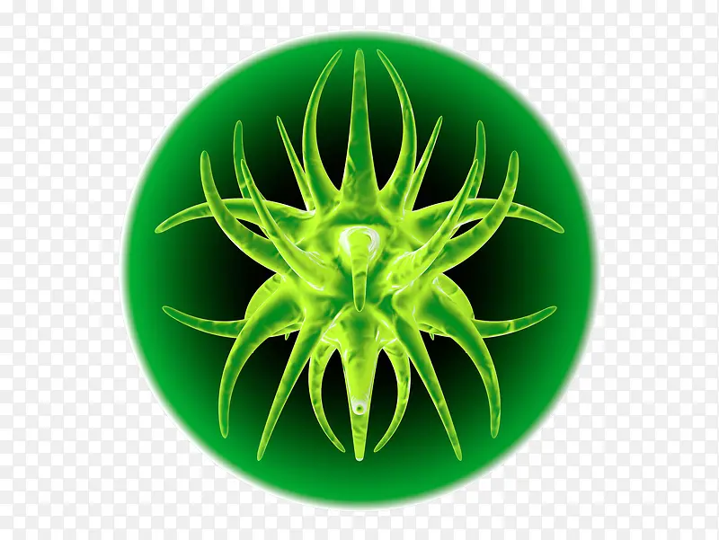 绿色生物细胞病毒细菌