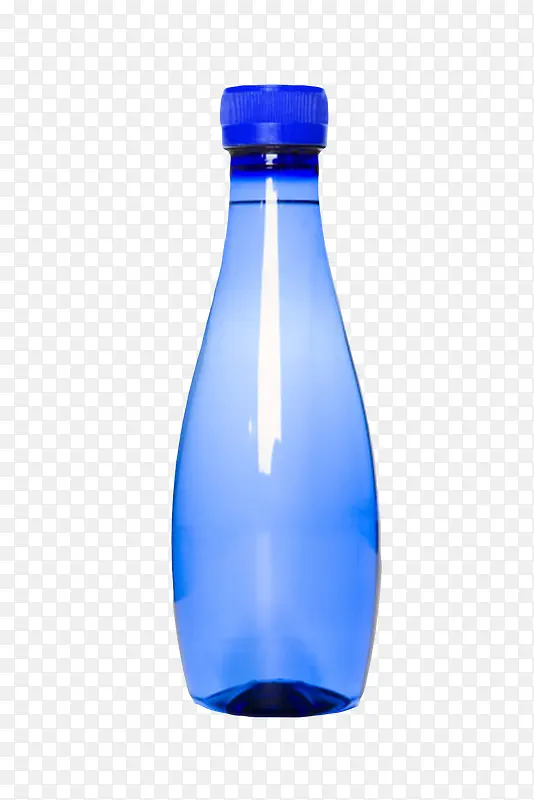 蓝色解渴反光的塑料瓶饮用水实物