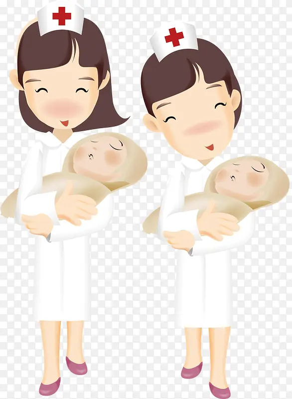 卡通手绘女护士
