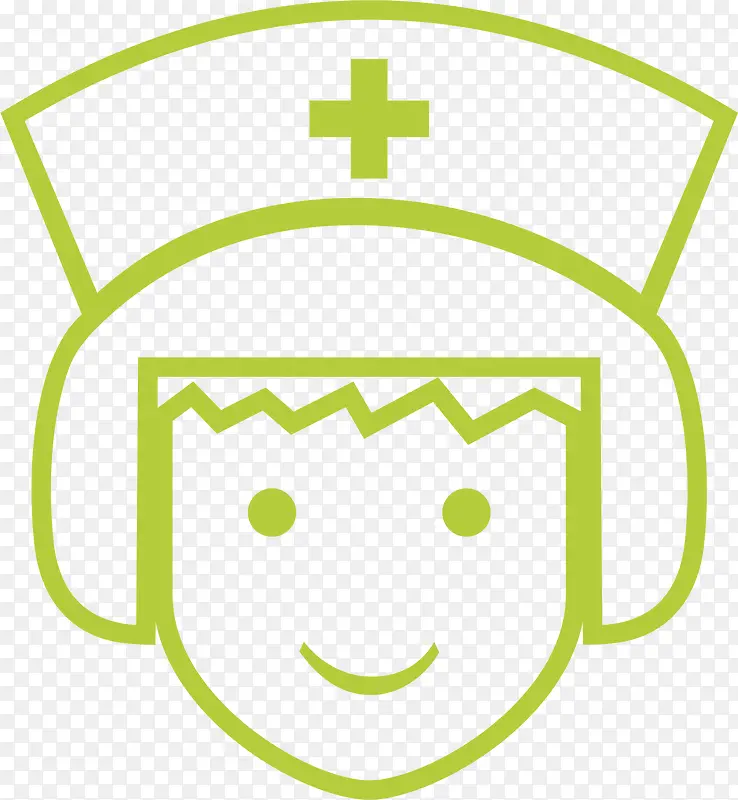 手绘的医药护士标志