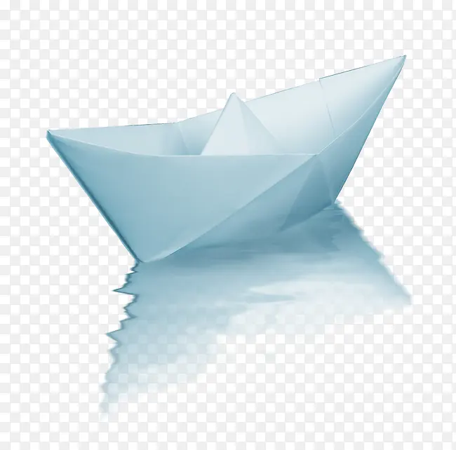 水中的纸折船