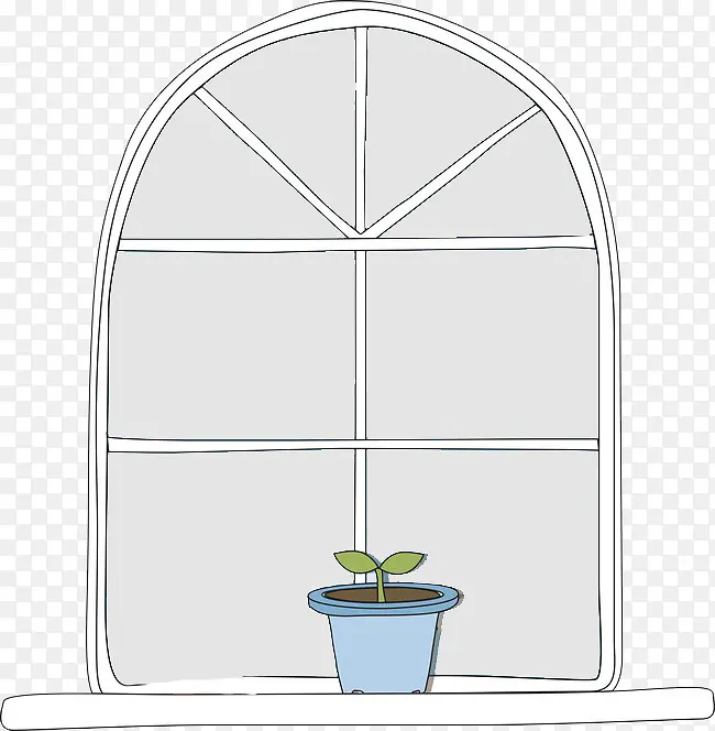 窗户绿植
