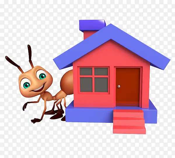 房子旁的蚂蚁