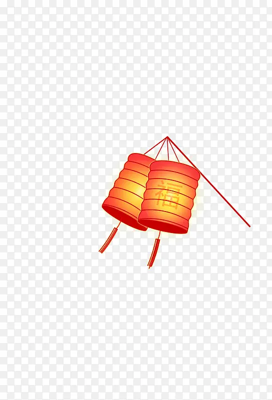 红色手绘的灯笼素材