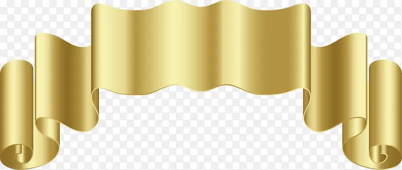 曲折的金色缎带标题框