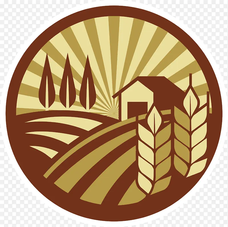稻谷图标标识logo