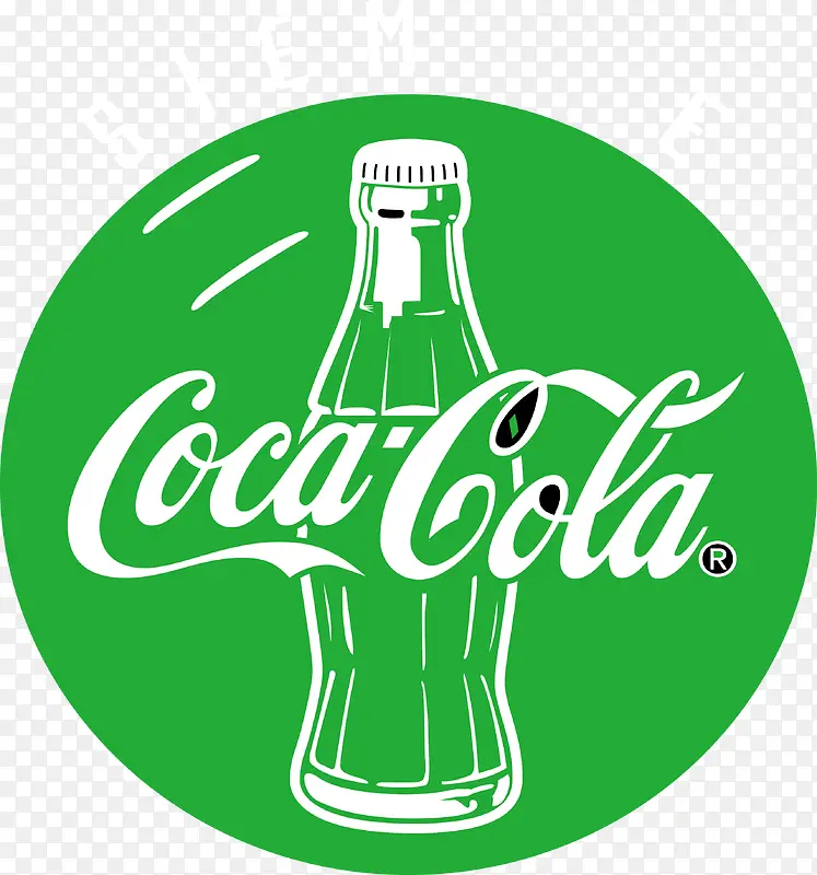 绿色可乐标识设计元素