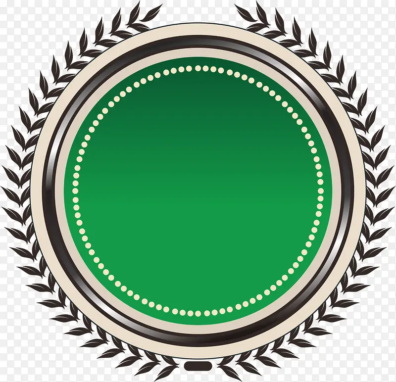 绿色稻穗徽章