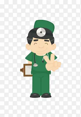 绿色衣服男护士2